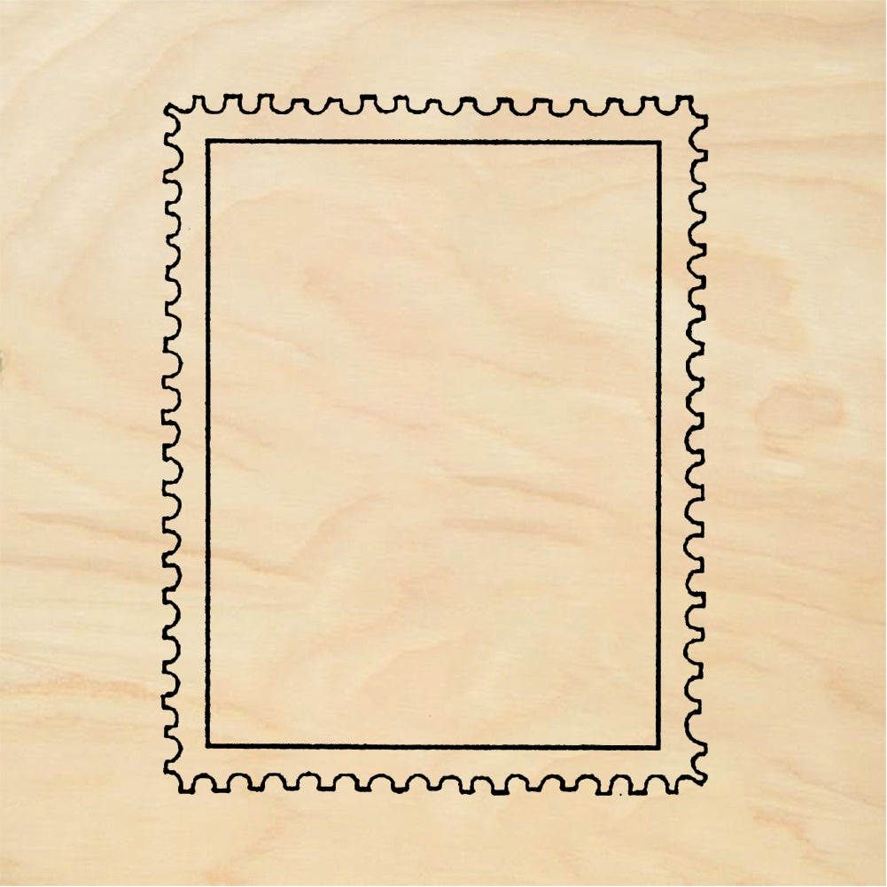 StampaFe Plain postage border - Rubber Stamp 1.5 x 1.25
