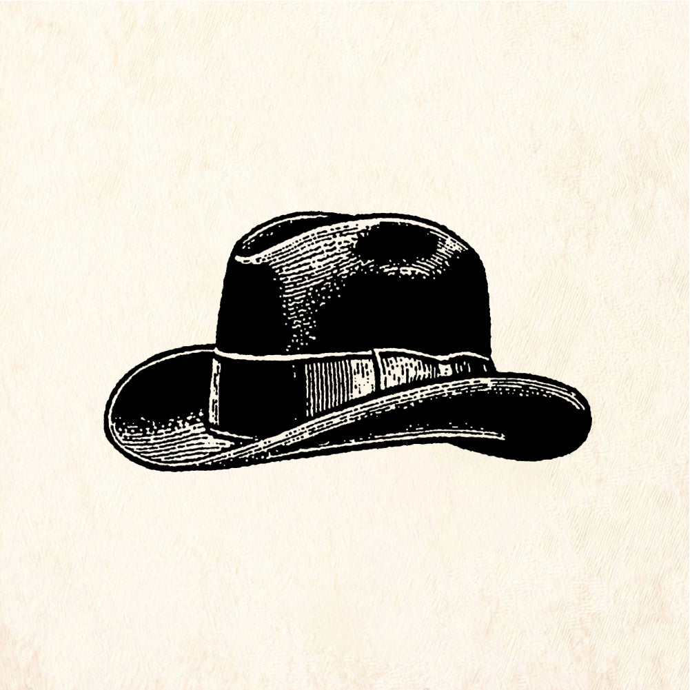 StampaFe Classic dress hat - Rubber Stamp 1.5 x 1