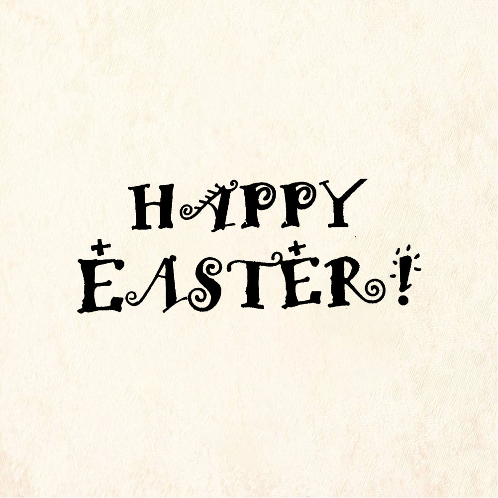 StampaFe HAPPY EASTER! Happy Easter - Rubber Stamp 1.5 x 0.75