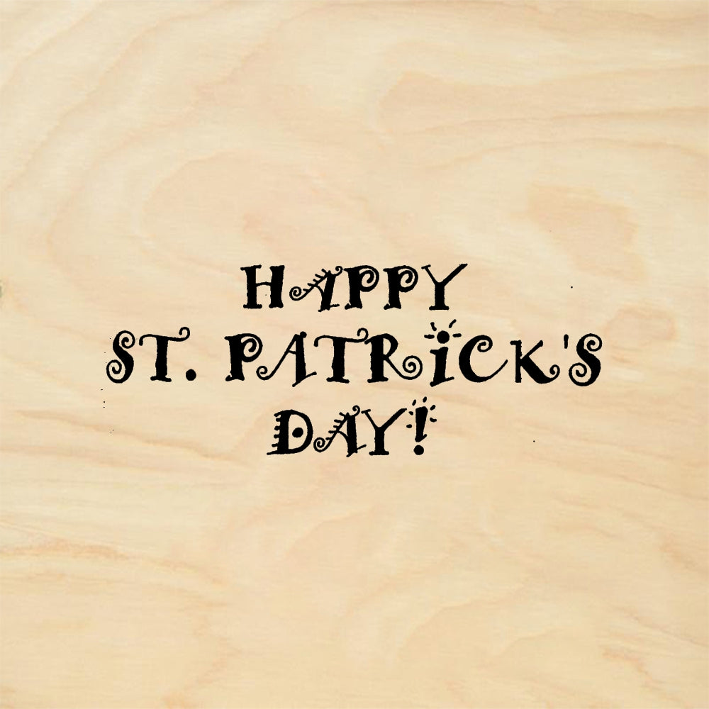 StampaFe HAPPY ST. PATRICK'S DAY! St Patricks Day - Rubber Stamp 2 x 1