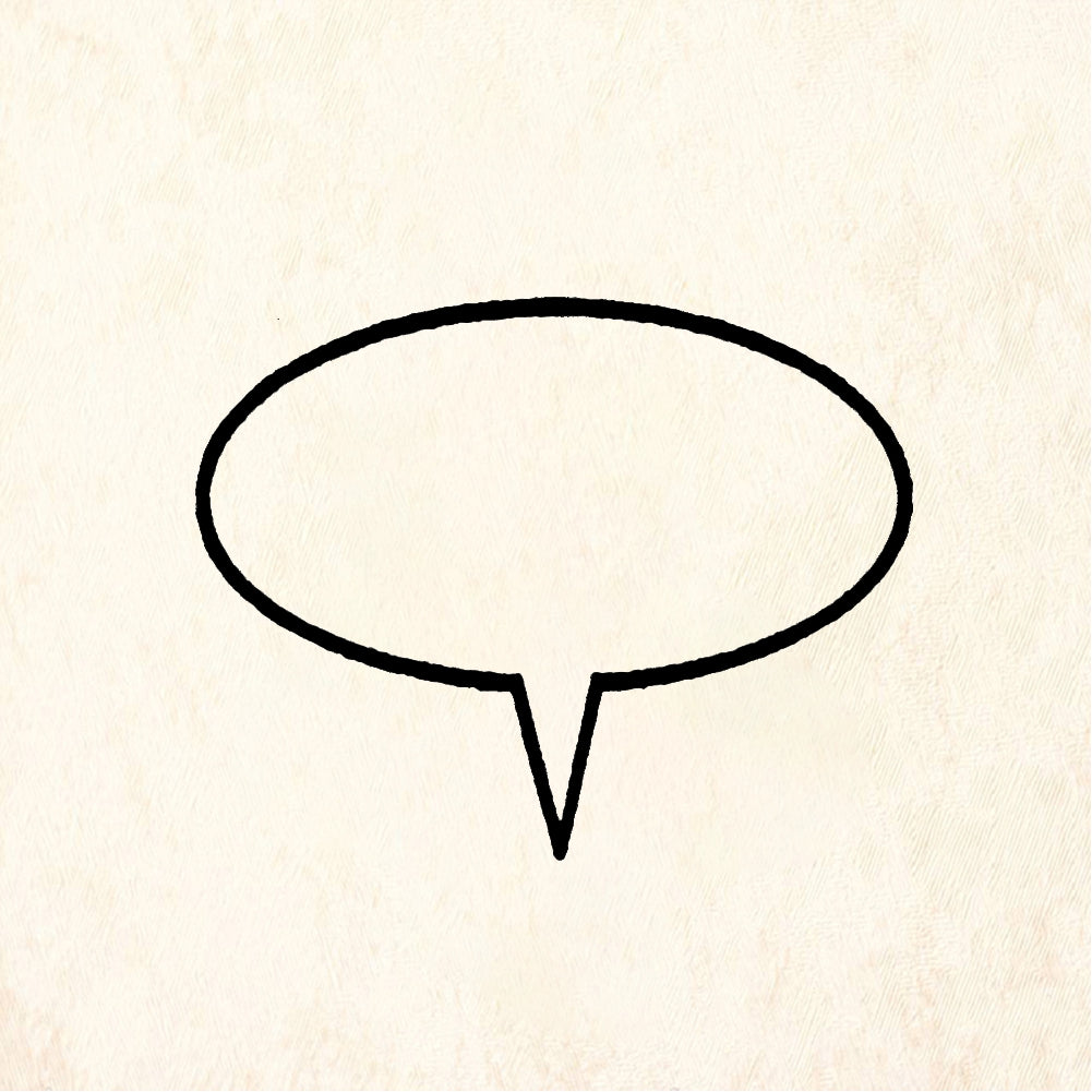StampaFe Word balloon, sm. Small Word Balloon - Rubber Stamp 1.25 x 1