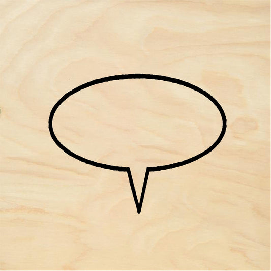 StampaFe Word balloon, sm. Small Word Balloon - Rubber Stamp 1.25 x 1