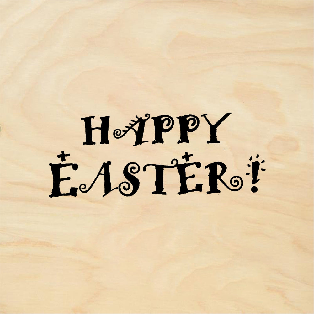StampaFe HAPPY EASTER! Happy Easter - Rubber Stamp 1.5 x 0.75
