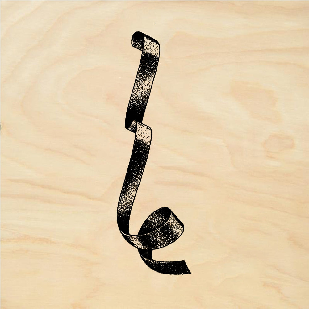 StampaFe Curly ribbon - Rubber Stamp 1 x 3
