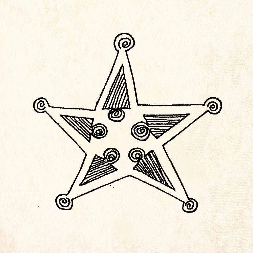 StampaFe 50's star - Rubber Stamp 2 x 1.25