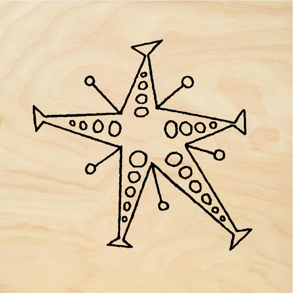 StampaFe Drive in star - Rubber Stamp 0.75 x 1.25