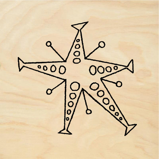 StampaFe Drive in star - Rubber Stamp 0.75 x 1.25