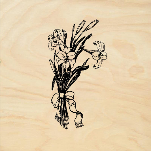 StampaFe Easter lilies - Rubber Stamp 1.5 x 2