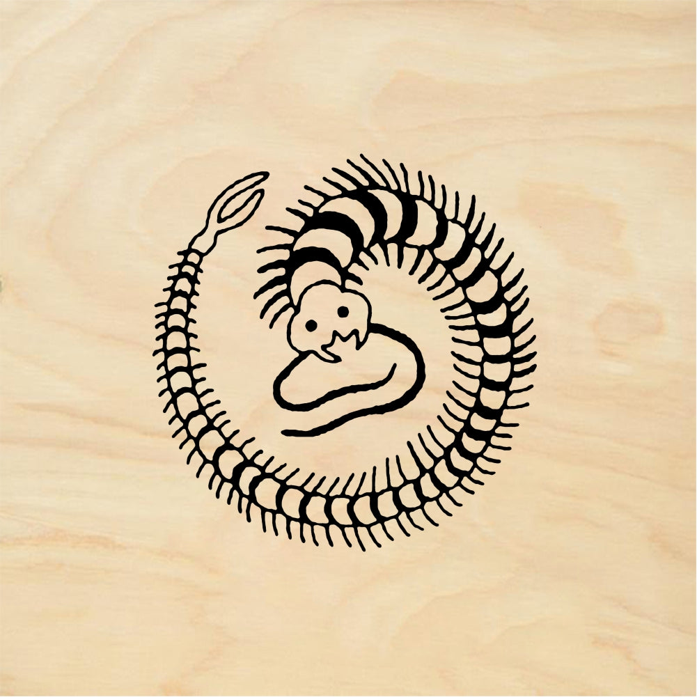 StampaFe Folk art centipede Folk Art Creature - Rubber Stamp 1 x 1