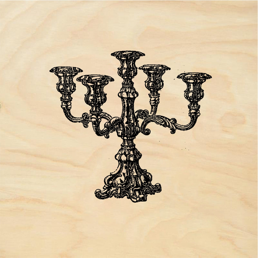 StampaFe Candelabra - Rubber Stamp 1.75 x 2.5