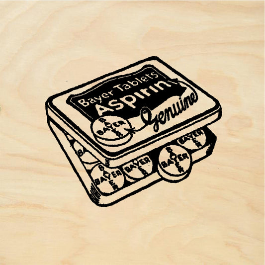 StampaFe Aspirin Box - Rubber Stamp 1 x 1