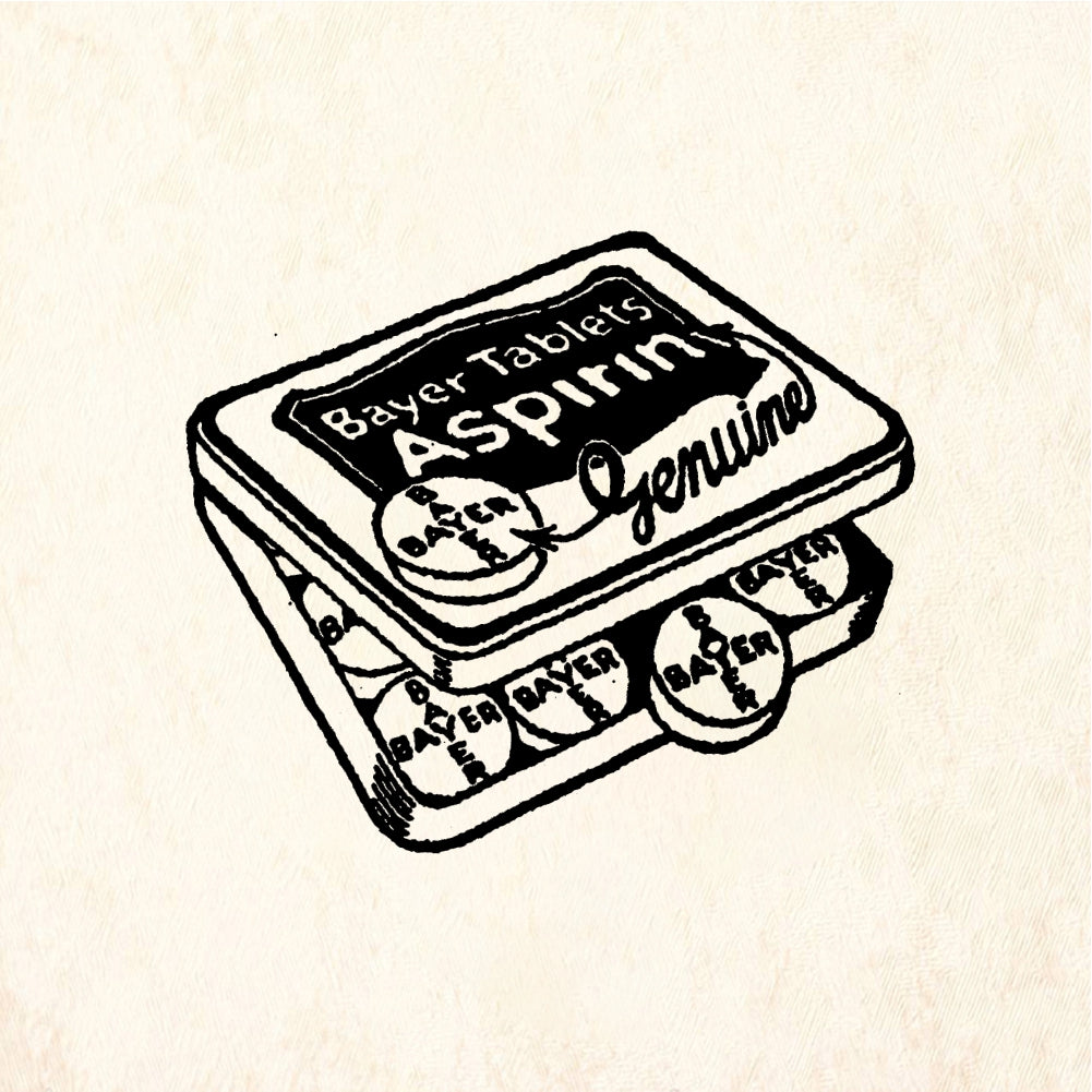 StampaFe Aspirin Box - Rubber Stamp 1 x 1