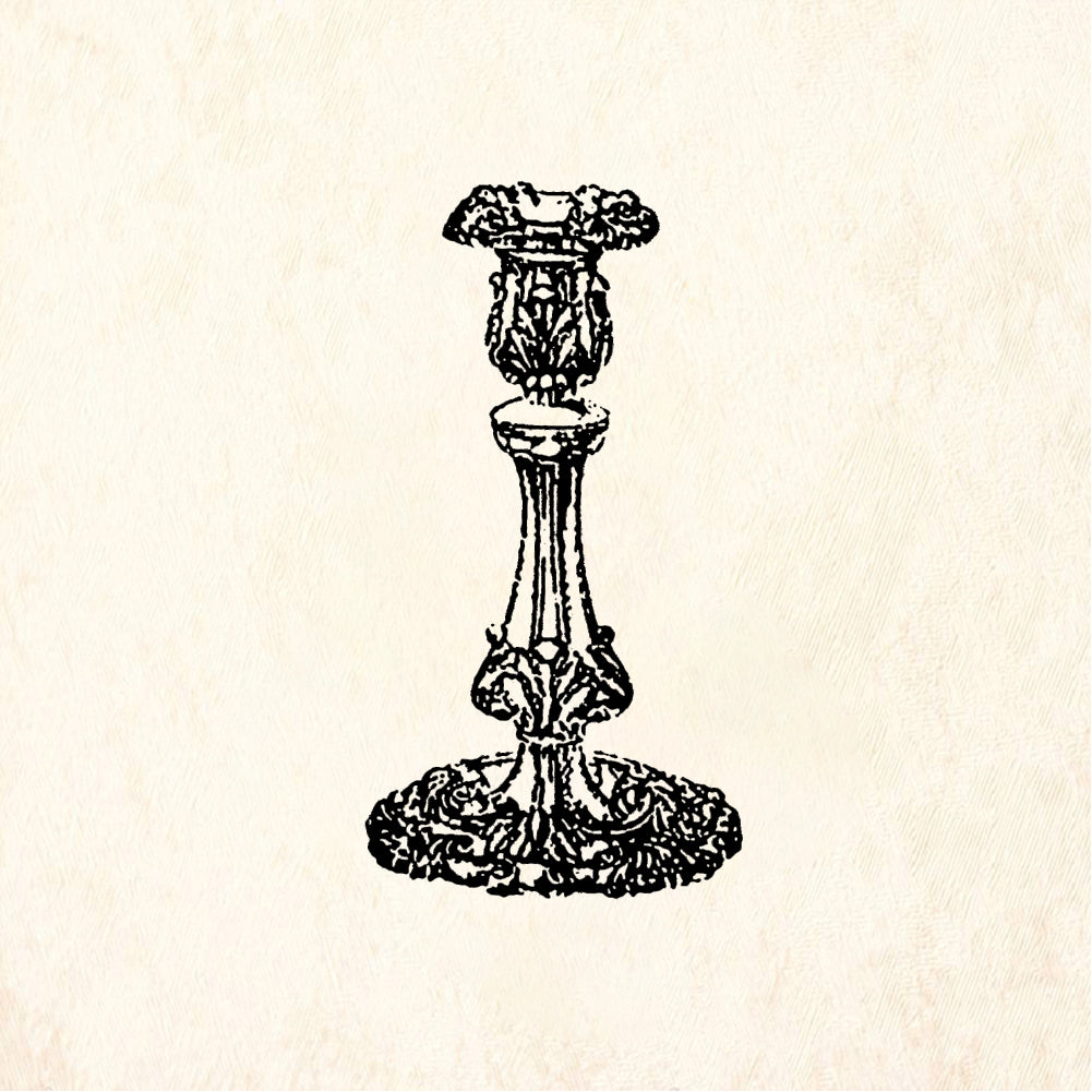 StampaFe Candlestick - Rubber Stamp 1 x 1.5