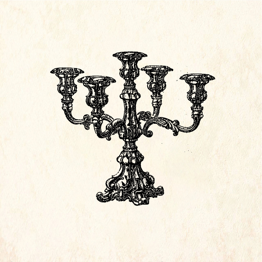 StampaFe Candelabra - Rubber Stamp 1.75 x 2.5