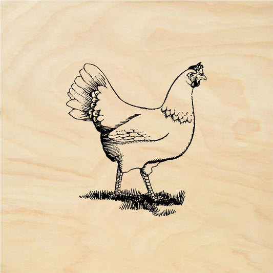 StampaFe Hen Standing Rubber Stamp 1.5 x 1.5