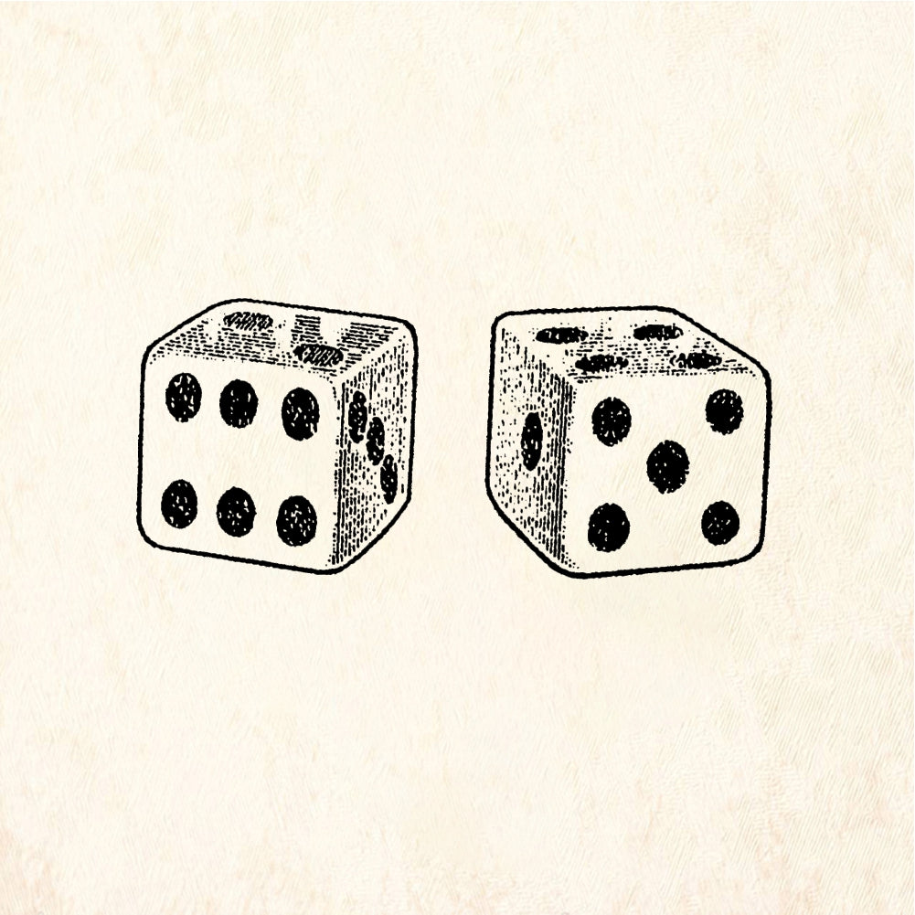 StampaFe Dice set (2 stamps) - Rubber Stamp 1.5 x 1.25
