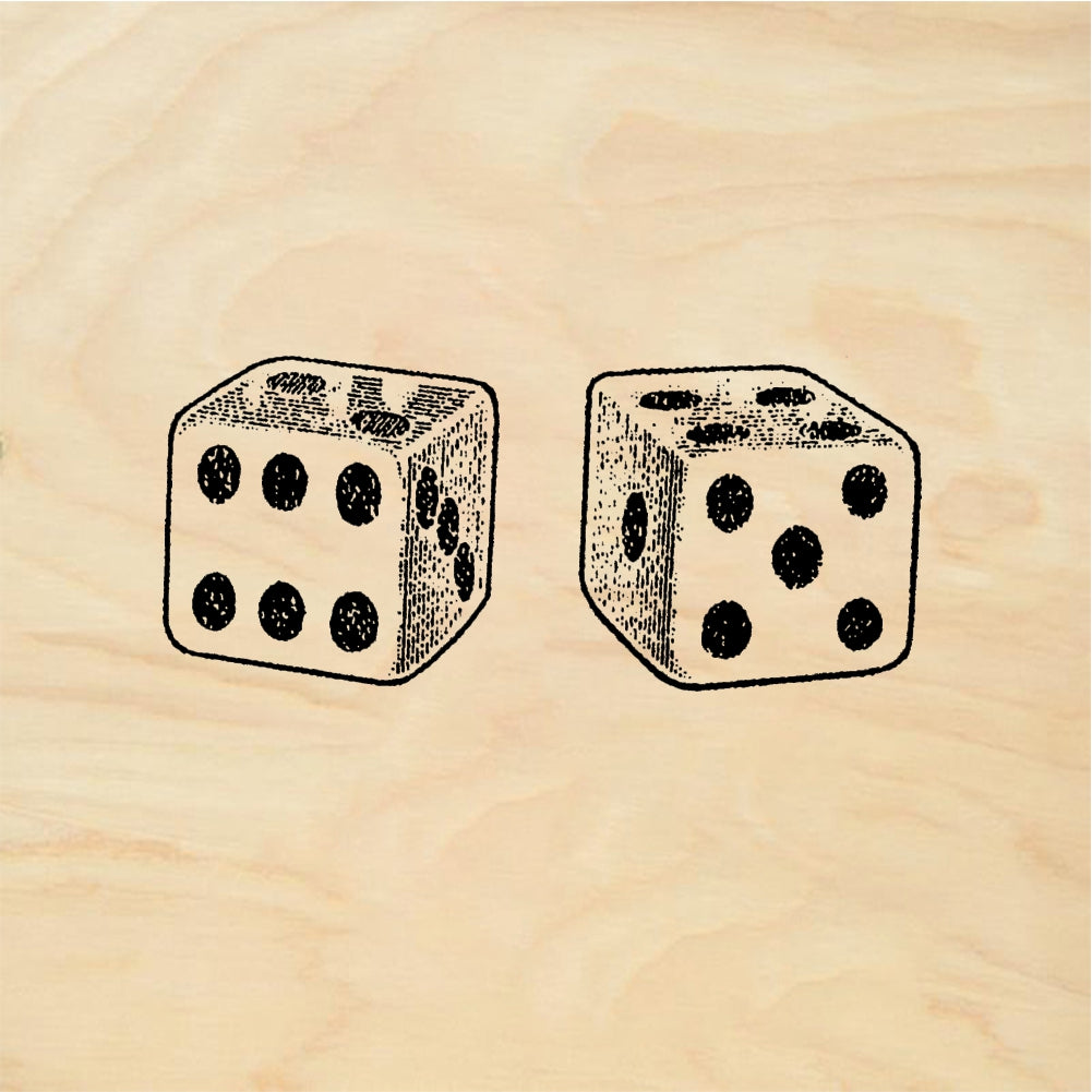 StampaFe Dice set (2 stamps) - Rubber Stamp 1.5 x 1.25