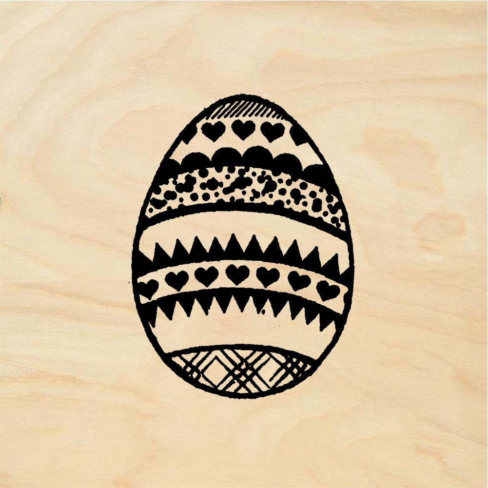 StampaFe Heart Easter egg - Rubber Stamp 0.75 x 1.5