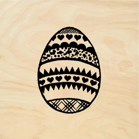 StampaFe Heart Easter egg - Rubber Stamp 0.75 x 1.5