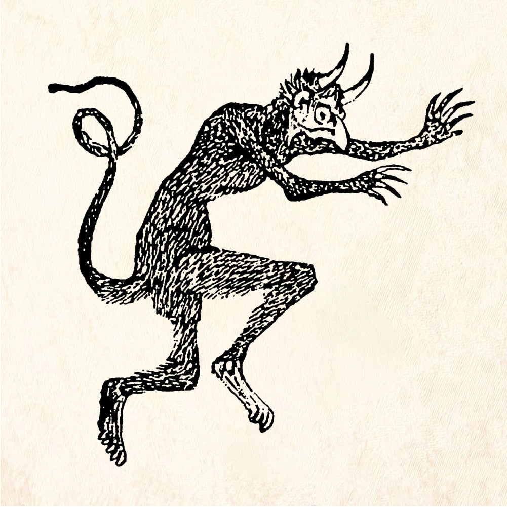 StampaFe Horned Demon Halloween Rubber Art Stamp