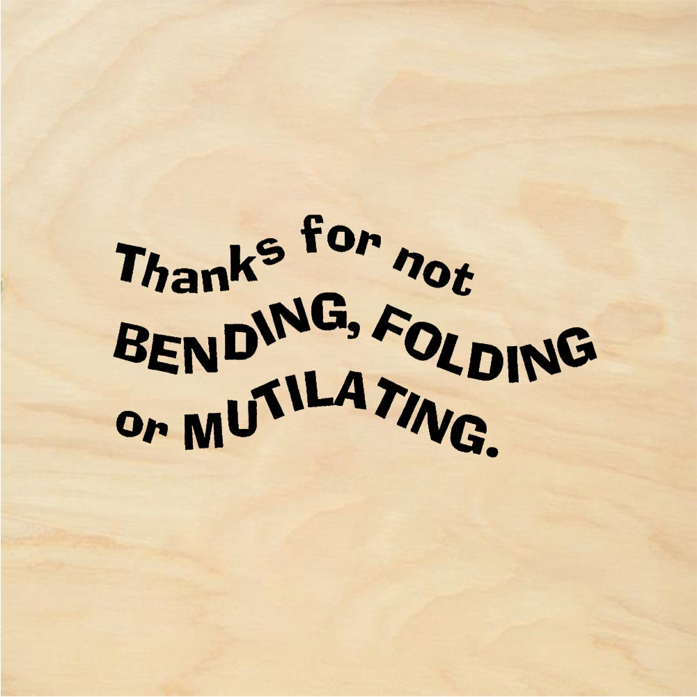 StampaFe Thanks for not bending, curved Thanks Curved - Rubber Stamp 2.5 x 1
