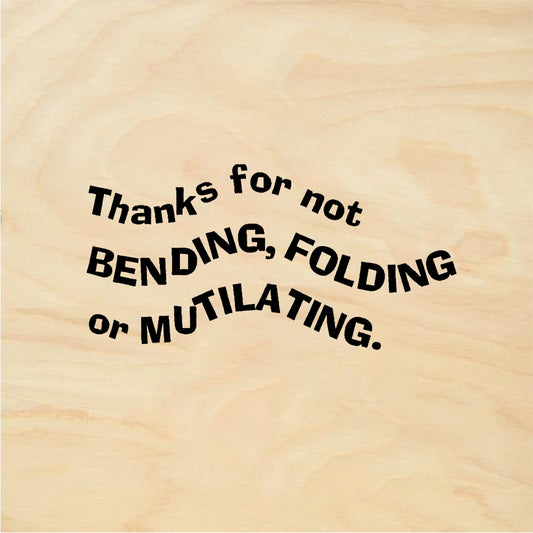 StampaFe Thanks for not bending, curved Thanks Curved - Rubber Stamp 2.5 x 1