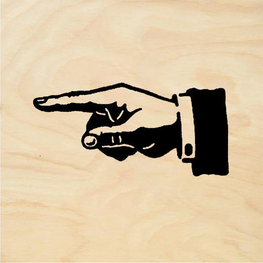 StampaFe Pointing hand, left Pointing Hand Left - Rubber Stamp 1.75 x 1