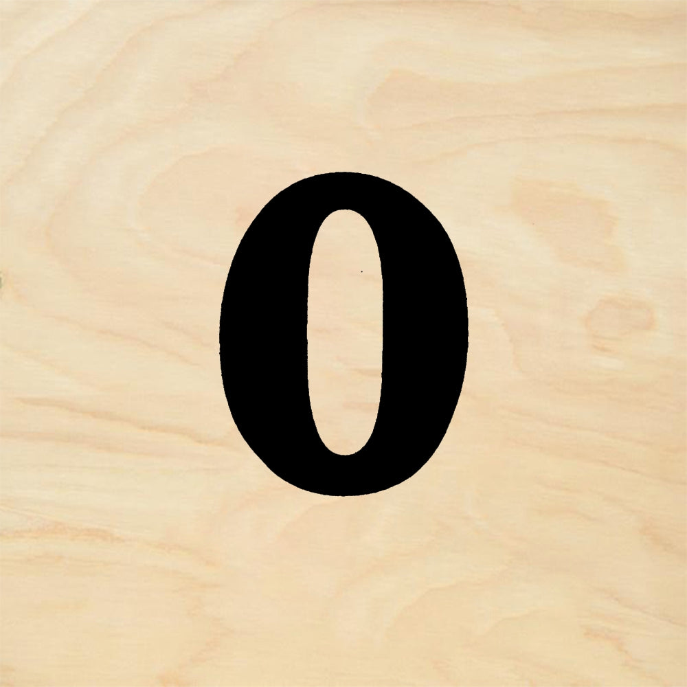 StampaFe Bold Number 0 - Rubber Stamp 0.5 x 1