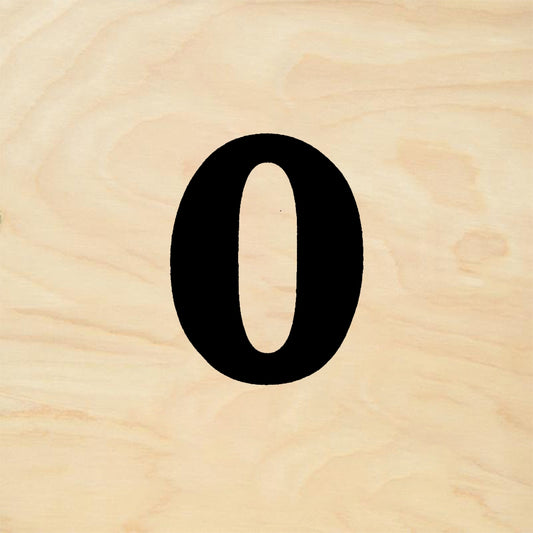 StampaFe Bold Number 0 - Rubber Stamp 0.5 x 1