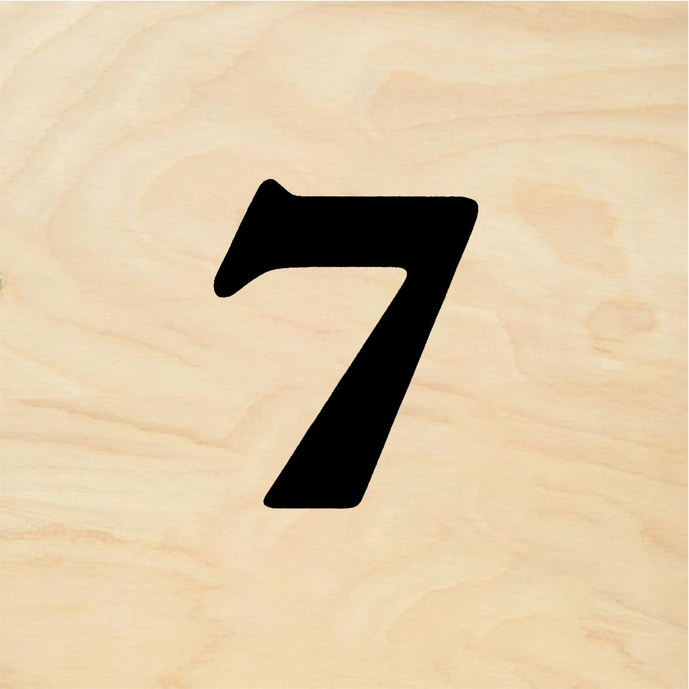 StampaFe Bold Number 7 - Rubber Stamp 0.5 x 1.25