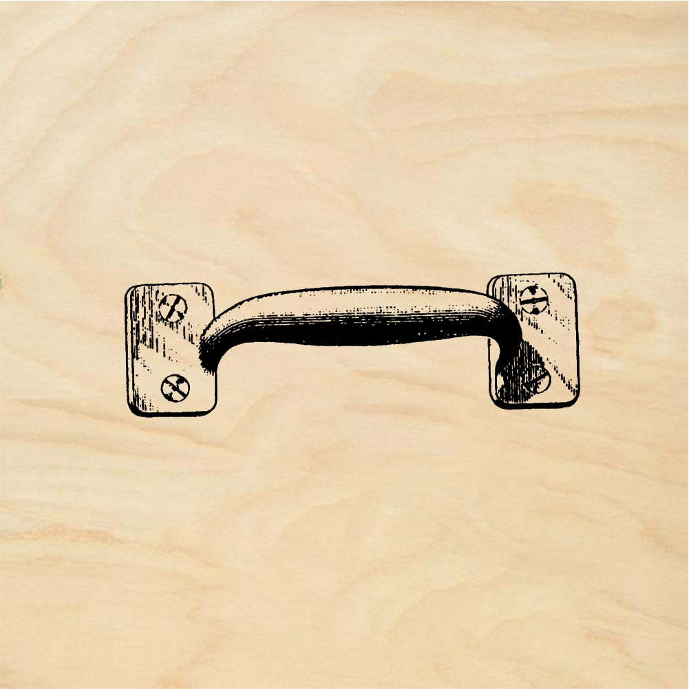 StampaFe Door Handle - Rubber Stamp 1.5 x 0.75