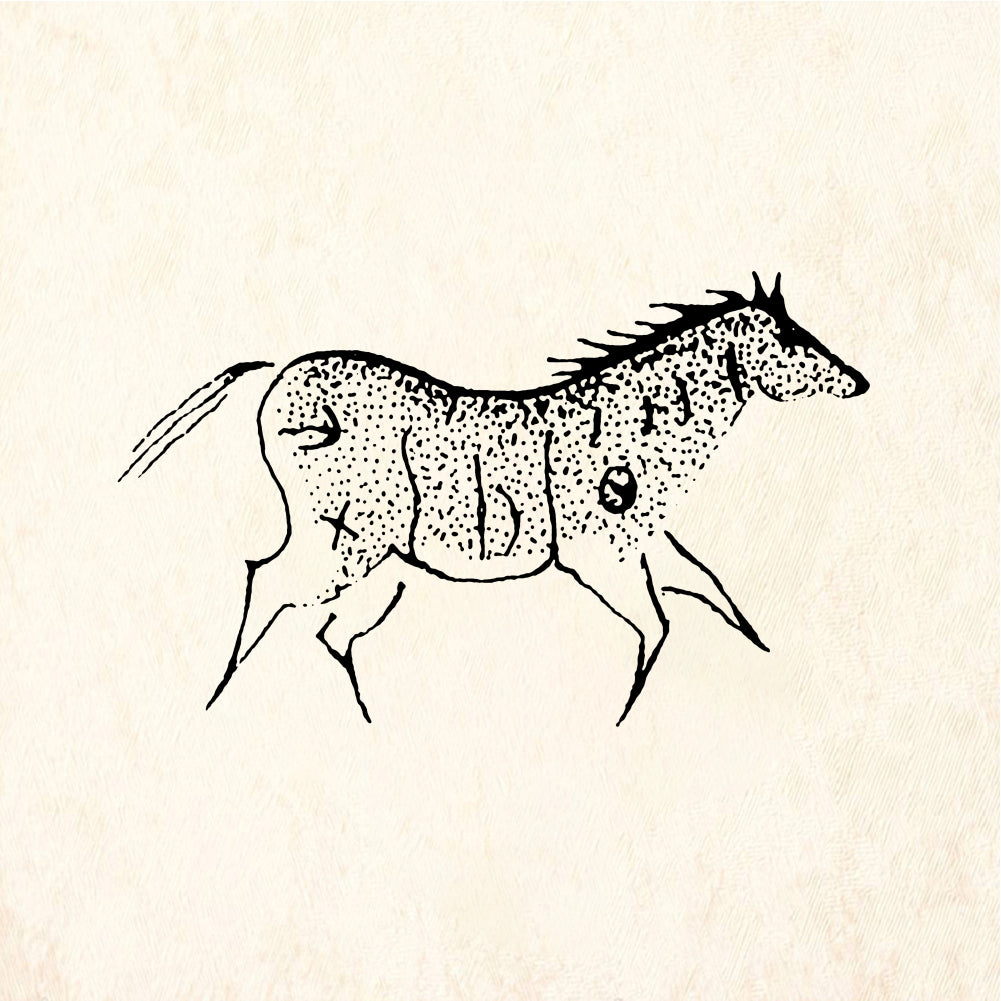 StampaFe Petroglyph horse - Rubber Stamp 1.25 x 1