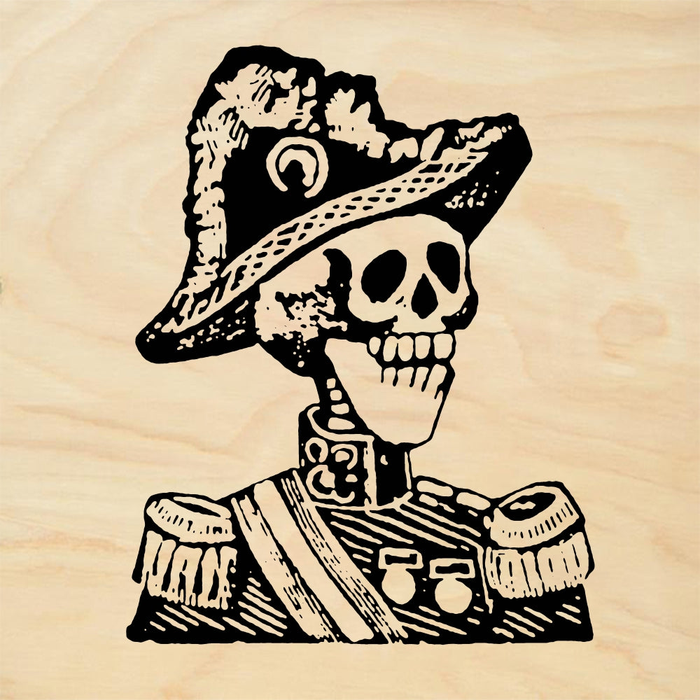StampaFe The General Day of the Dead Skeleton Rubber Stamp 1.5 x 1.75