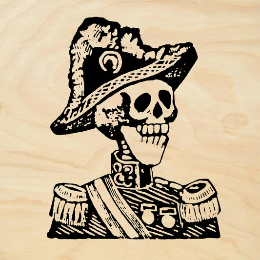 StampaFe The General Day of the Dead Skeleton Rubber Stamp 1.5 x 1.75