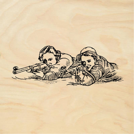 StampaFe Gun girls Vintage Gun Girls - Rubber Stamp 1.75 x 2.25