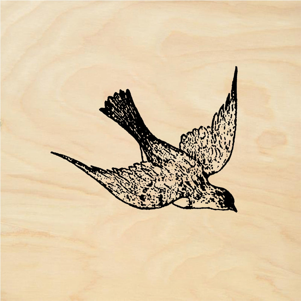 StampaFe Soaring sparrow - Rubber Stamp 1.25 x 0.75