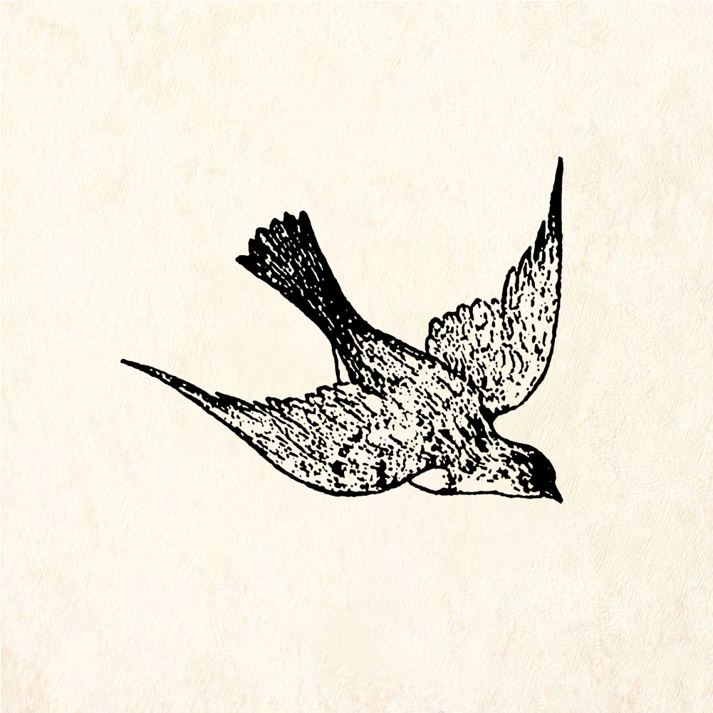 StampaFe Soaring sparrow - Rubber Stamp 1.25 x 0.75