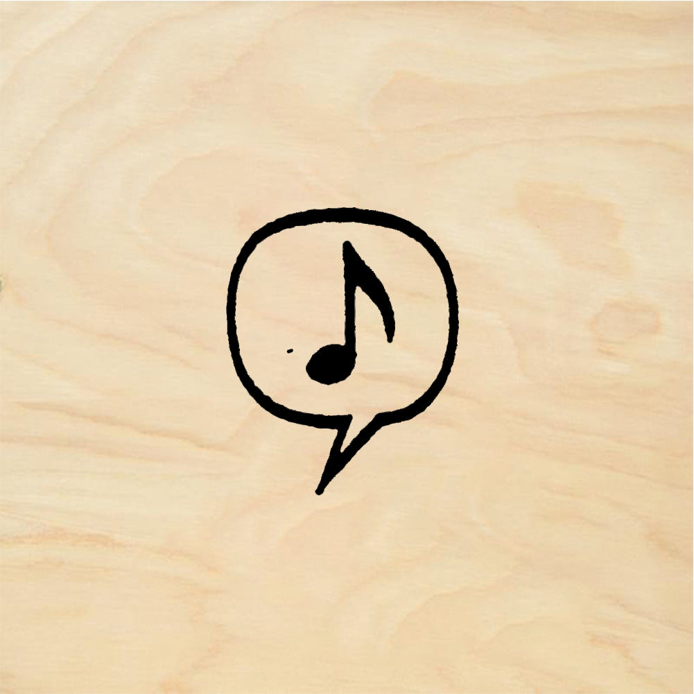StampaFe Music note balloon - Rubber Stamp 1 x 1