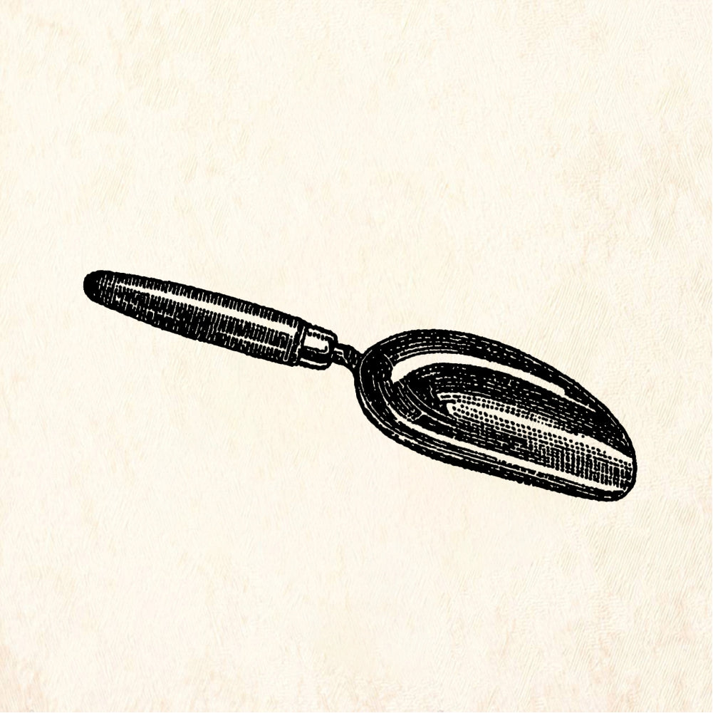 StampaFe Scoop Ladle - Rubber Stamp 1 x 0.75