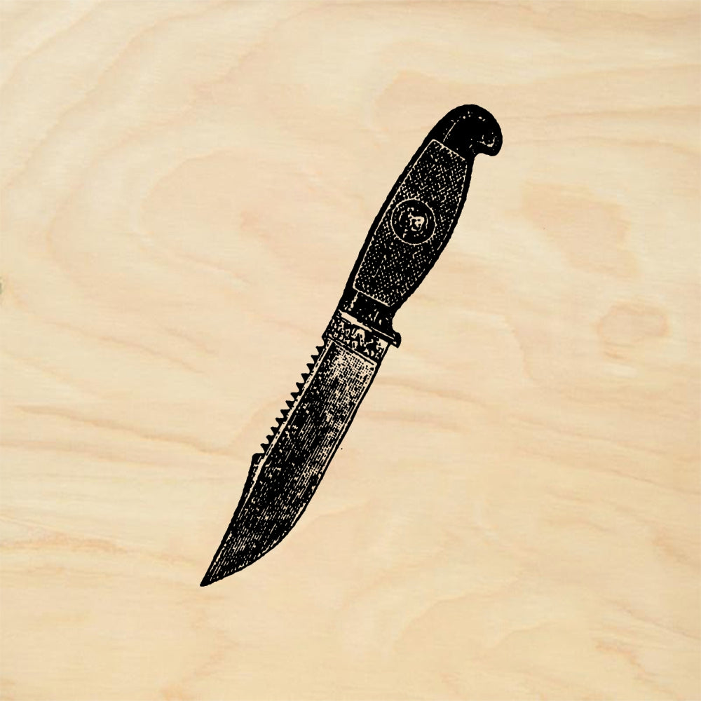 StampaFe Hunting knife - Rubber Stamp 2 x 0.75