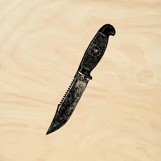 StampaFe Hunting knife - Rubber Stamp 2 x 0.75