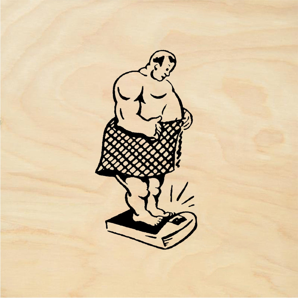 StampaFe Fatty Figure - Rubber Stamp 1.25 x 1.5