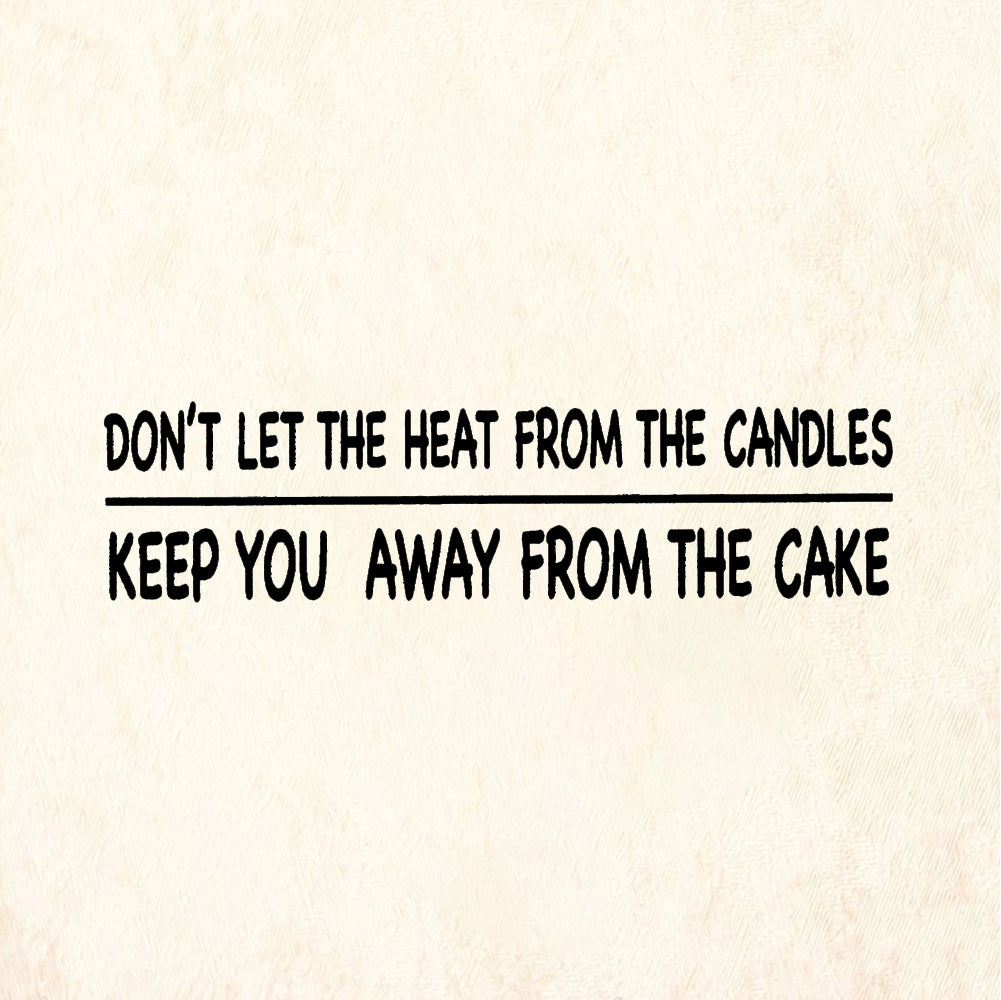 StampaFe Don't let heat from candles Heat From Candles - Rubber Stamp 3 x 0.5