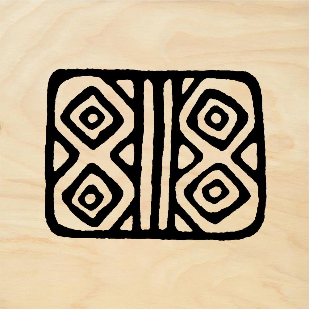 StampaFe African squares Pattern - Rubber Stamp 1.75 x 1
