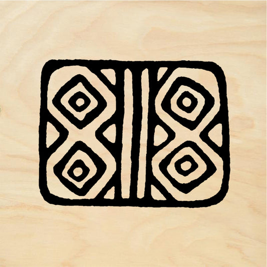 StampaFe African squares Pattern - Rubber Stamp 1.75 x 1