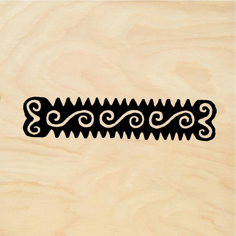 StampaFe Blue worm variation - Rubber Stamp 3 x 0.5