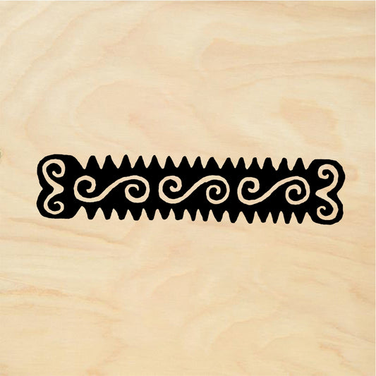 StampaFe Blue worm variation - Rubber Stamp 3 x 0.5