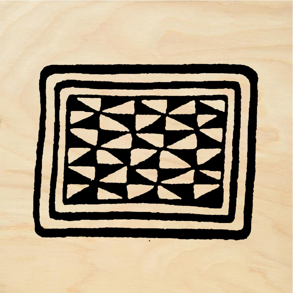 StampaFe Patchwork Triangle Geometric Pattern Rubber Art Stamp
