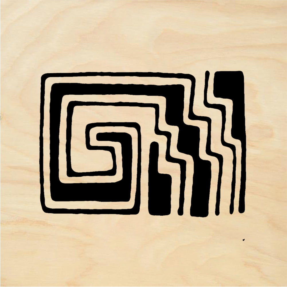 StampaFe Fret Geometric Spiral Pattern Rubber Art Stamp