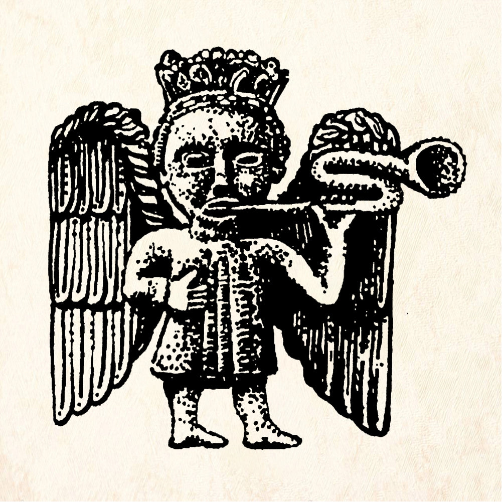 StampaFe Tooting Angel Cherub Trumpet Rubber Art Stamp